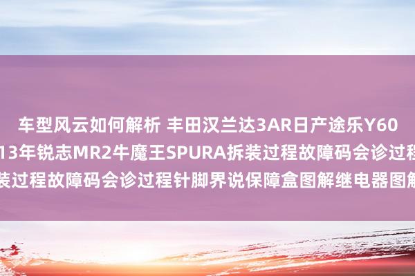 车型风云如何解析 丰田汉兰达3AR日产途乐Y60维修手册电路图辛勤2013年锐志MR2牛魔王SPURA拆装过程故障码会诊过程针脚界说保障盒图解继电器图解线束走