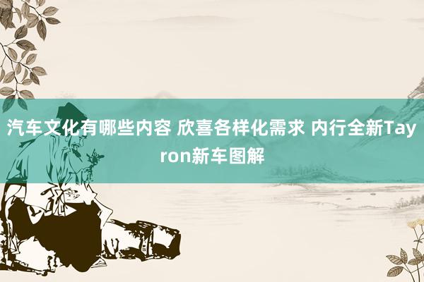 汽车文化有哪些内容 欣喜各样化需求 内行全新Tayron新车图解