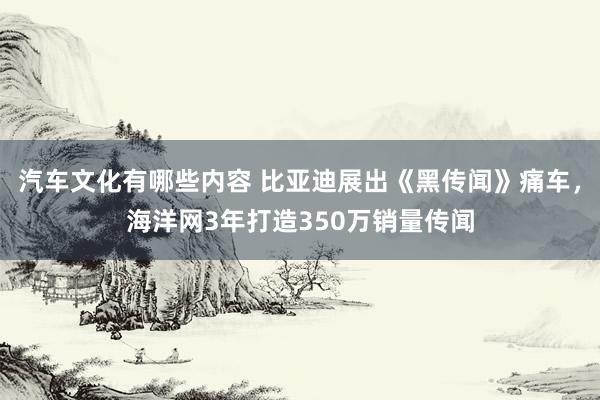 汽车文化有哪些内容 比亚迪展出《黑传闻》痛车，海洋网3年打造350万销量传闻